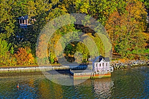 Turku Archipelago with fall season colors