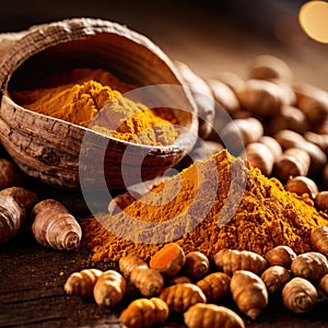 turmeric dried herbs seasoning for cooking ingredient