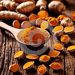 turmeric dried herbs seasoning for cooking ingredient