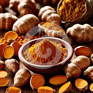 turmeric dried herbs seasoning for cooking ingredient