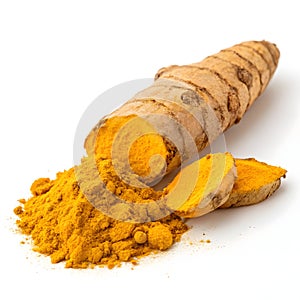Turmeric isolated on white background photo