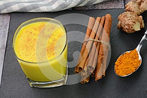 Turmeric Milk Closeup