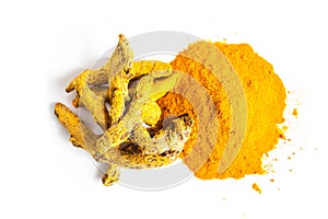 The turmeric powder