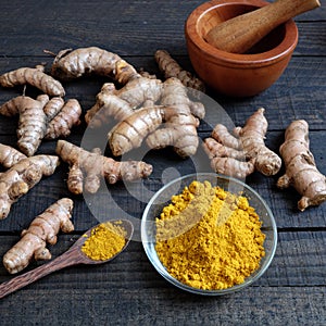 Turmeric powder, spice, healthy food