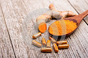 Turmeric rhizome  curcumin, Curcuma , tumeric powder capsules