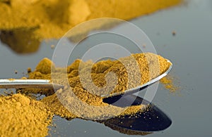 Turmeric on spoon