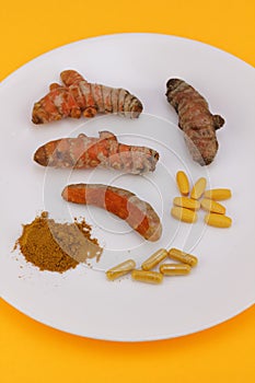 Turmeric in a Variety of Forms