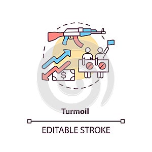 Turmoil concept icon