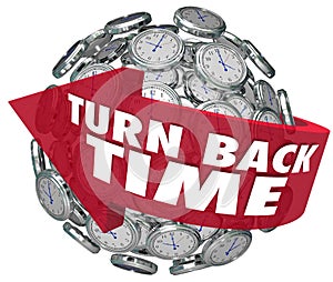 Turn Back Time Arrow Clock Sphere