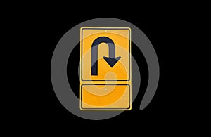 Turn back traffic sign