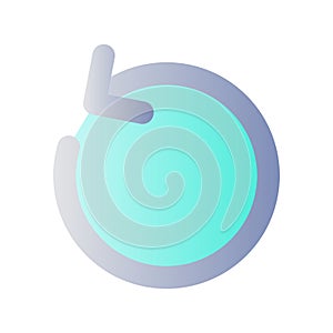 Turn flat gradient color ui icon