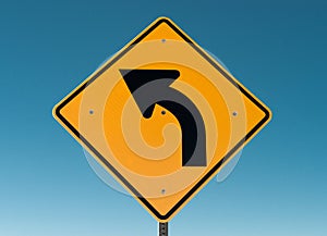 Turn left sign