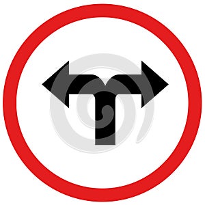 Turn left or turn rightn sign photo