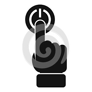 Turn off button icon flat vector. Business mobile
