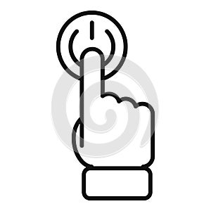 Turn off button icon outline vector. Business mobile