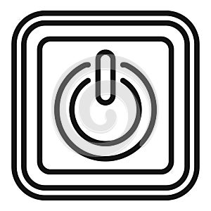 Turn off button icon outline vector. Window computer