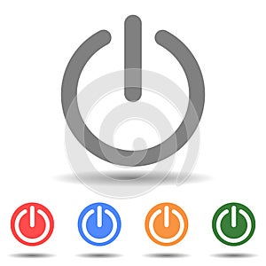 Turn on off button icon vector