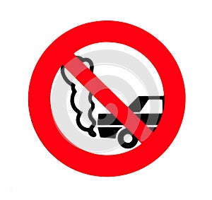 Turn off engine sign. No idling. photo