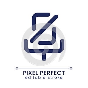 Turn off microphone pixel perfect linear ui icon