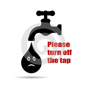 Turn off the tap placard photo