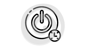 Turn off timer button icon animation