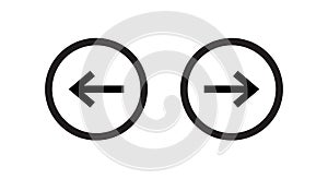 Turn Right and Left Arrow Icon Sign Symbol in Line Style