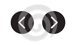 Turn Right and Left Arrow Icon Vector. Back and Next Sign Symbol