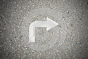 Turn right sign on street