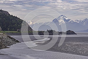 Turnagain Arm of Cook Inlet and the Chugach Mountains