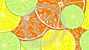 turning citrus fruits background