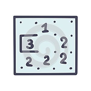 turning fences puzzle color vector doodle simple icon photo