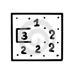 turning fences puzzle line vector doodle simple icon photo