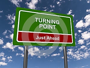 Turning point traffic sign