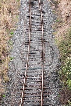 Railroad, train tracks.