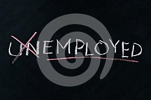 Turning the word Unemployed into Employed