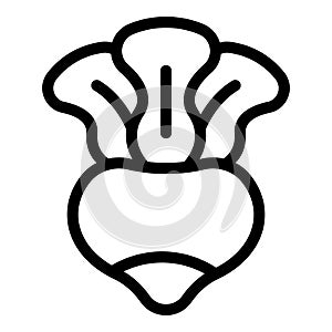 Turnip beetroot icon outline vector. Healthy veggie gastronomy