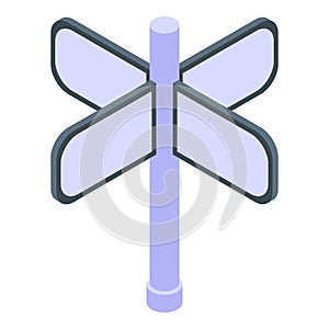 Turnstile cross type icon, isometric style