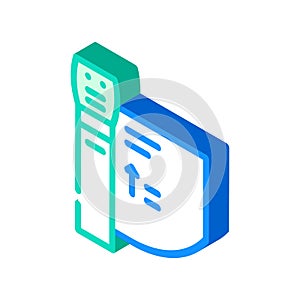 turnstile equipment isometric icon vector illustration