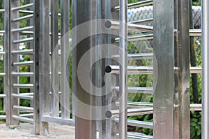 The turnstile full-height rotor electromechanical is installed at the entrance to the Gatchina Park to control and limit