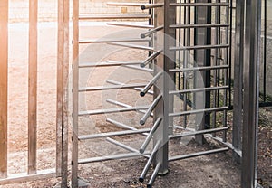 The turnstile full-height rotor electromechanical is installed at the entrance to the Gatchina Park to control and limit the trave