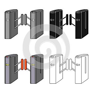 Turnstile icon in cartoon style.Turnstile vector symbol stock illustration web.