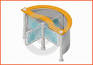 Turnstile isometric perspective view