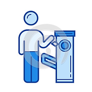 Turnstile line icon.