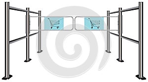 Turnstile for shopping carts