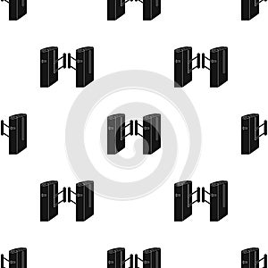 Turnstile, single icon in black style.Turnstile vector symbol stock illustration web.