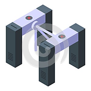 Turnstile technology icon, isometric style