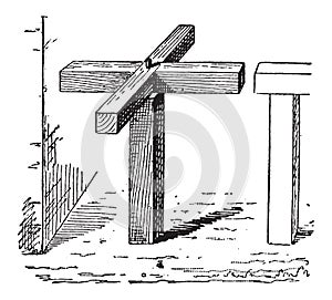 Turnstile, vintage engraving