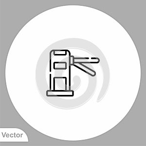 Turnstiles vector icon sign symbol