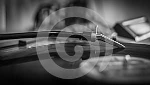 Turntable: close-up of a needle