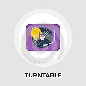Turntable flat icon.